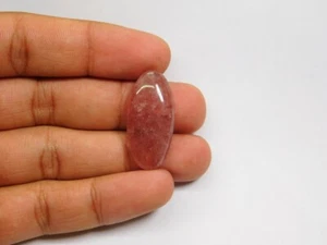 Natürlich Erdbeere Quarz Cabochon Lose Edelstein für Schmuck 27 Cts. ME-4002 - Picture 1 of 5