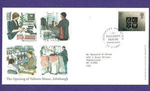 Royal Mail Souvenir Cover Official Opening Of Talents House, 2001