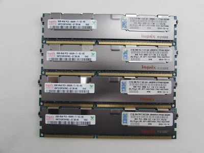IBM 32GB 4 x 8GB PC3-8500R DDR3 1066 RDIMM ECC Server Memory Kit 46C7488 Hynix - Image 1 of 4
