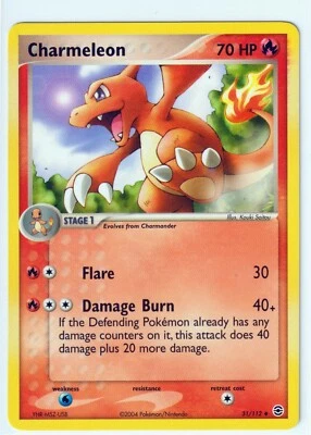 2004 POKEMON CHARMELEON 31/112 EX FIRE RED LEAF GREEN Regular Nonholo NM/M - Image 1 of 2