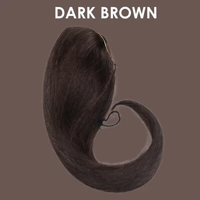 MARRÓN OSCURO 4/6R SEP01700 Extensiones Secretas 10" Alambre Cola de Caballo  Foto 1 de 4