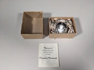 Baccarat Sulphide Briefbeschwerer Theodore Roosevelt Cameo Limited Edition - Bild 1 von 7