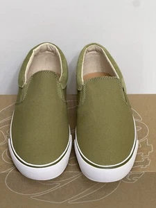 Entrenadores sin cordones de lona Pretty Green de cubierta verde talla 7 Reino Unido - Imagen 1 de 10