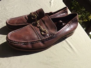 Scarpe mocassini Cole Haan Horse Bit pelle marrone marrone chiaro da uomo taglia 13 - Foto 1 di 9