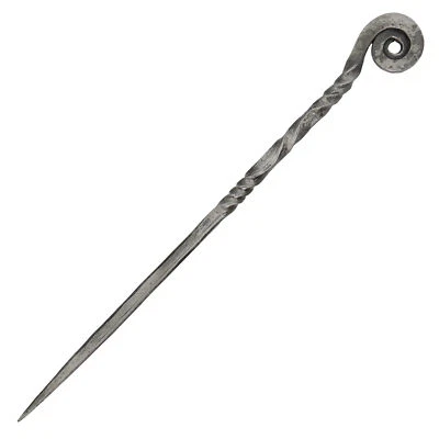 Medieval Inspired Gifts for Her Forged Iron Twisted Spiral Design Hair Stick - Image 1 of 4