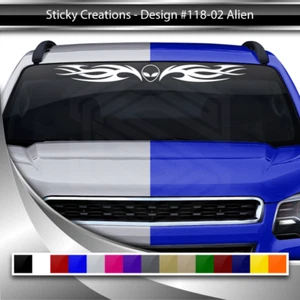 118-02 ALIEN Decal Sticker Windshield Window Vinyl Graphic Banner Tribal Alien - Picture 1 of 3
