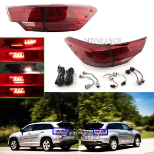 Dynamic Flowing LED Rear Tail Light Lamps for Toyota Highlander Kluger 2014-2019 - Picture 1 of 9