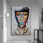 Portrait Poster Print Canvas Painting Wall Art Colorful Makeup Girl Wall Picture
