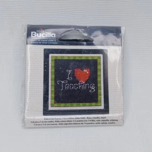 Bucilla Cross Stitch Kit I Love Teaching Teach Teacher New - Picture 1 of 5