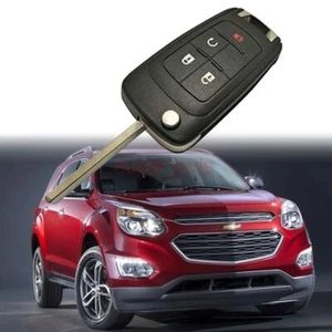 4 Buttons Flip Keyless Entry Remote Folding Key Fob Shell For Chevrolet Equinox - Picture 1 of 6