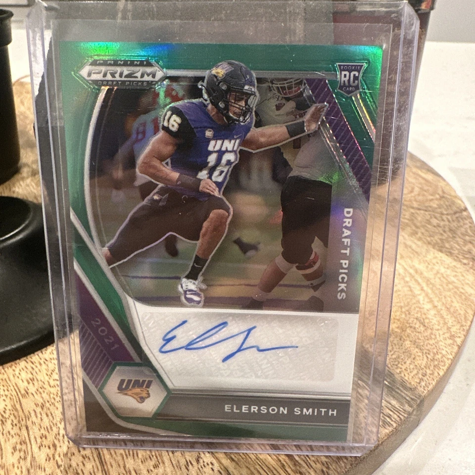 2021 PRIZM DRAFT PICKS AUTO ELERSON SMITH ROOKIE GREEN PRIZM SP #DPA-ELS RC  - Image 1 of 4