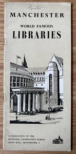 Folleto de Colección BIBLIOTECAS MANCHESTER Oficina de Información Municipal John Rylands - Imagen 1 de 5