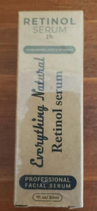 Everything Natural Retinol Serum Anti-Aging Wrinkle Serum Factory Sealed New 1oz - Imagen 1 de 3