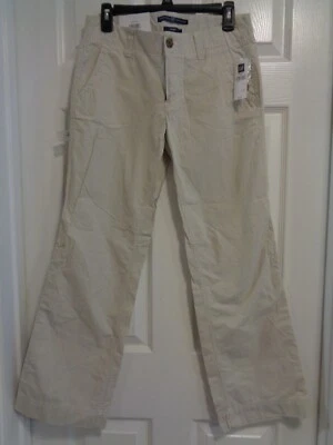 NWT Women's GAP pinstripe khaki straight fit PANTS, 4A 4 ankle - Image 1 of 4