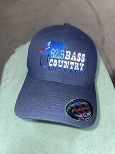 Flexfit 92.9 Bass Country Blue Baseball Cap Size Small To Medium Brand New - Picture 1 of 9