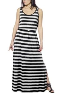 Maxi vestido para mujer Fever a rayas sin mangas con cinturón talla M - Imagen 1 de 10