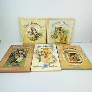 Vintage Ernest Nister Reproduction Antique Revolving Picture Books Set of 5 - Picture 1 of 22