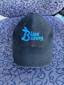 Blue Bunny Hat Cap Strap Back Black Ice Cream One Size Casual - Picture 1 of 6