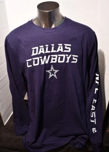 Camiseta de manga larga para hombre Dallas Cowboys azul marino 2XL nueva con etiqueta - Imagen 1 de 6