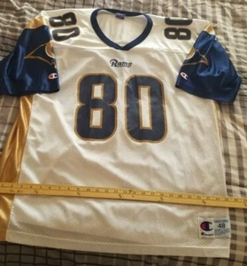Champion, Away, ST. LOUIS RAMS, ISAAC BRUCE #80 JERSEY, Men's XL, Minimal Wear - Bild 1 von 4