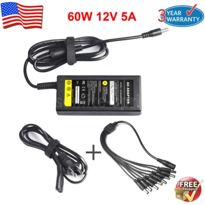 8-Way Splitter Cable AC Adapter For AHD DVR Security Camera LED Strip Light Powe - Image 1 of 4
