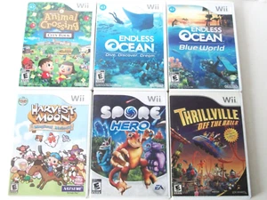 Nintendo Wii Simulation Games Lot Animal Crossing Harvest Moon Endless Spore - Picture 1 of 21