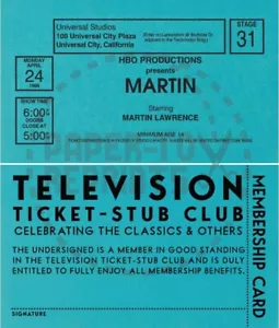 TV SHOW - MARTIN - BIGLIETTO TELEVISIVO - STUB CLUB - RISTAMPA BIGLIETTO - FANTASY CARD - Foto 1 di 1