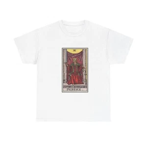 Justice Tarot Shirt | Mystic Graphic Tee | Spiritual Truth Occult Gift - Picture 1 of 41