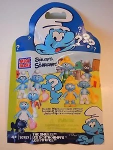MEGA BLOKs 10757 Smurfs - Harp Smurf (Mystery Blind trumpet) FACTORY SEALED! - Picture 1 of 4