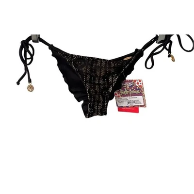 ¡NUEVO! Tanga brasileña ondulada de encaje Luli Fama Tanga Botón XS Acanalado Foto 1 de 4