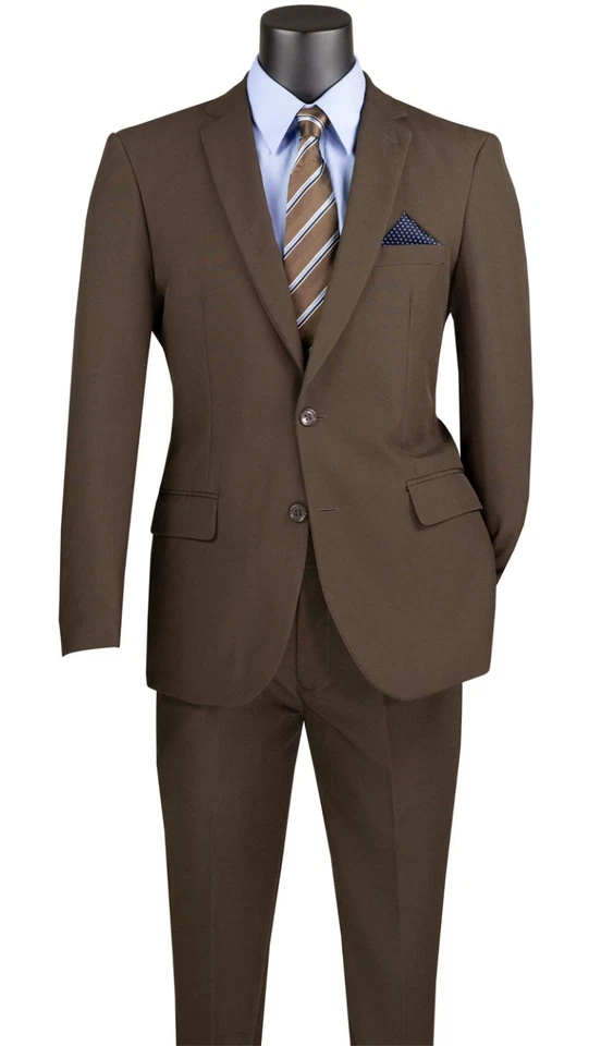 Traje Lucci by Vinci para hombre ajuste regular 2 piezas color liso Foto 1 de 1