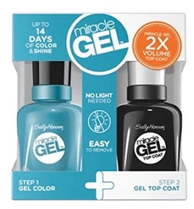 Sally Hansen Miracle Gel 2 Step Top Coat & Gel Nail Polish, 911 Aqua Chakra - Picture 1 of 1