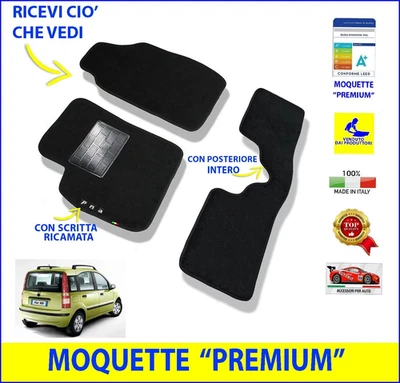 KIT 3 Pezzi Tappeti Tappetini in Moquette per Panda 2 169 dal 09/2003 - 01/2012 - Immagine 1 di 4