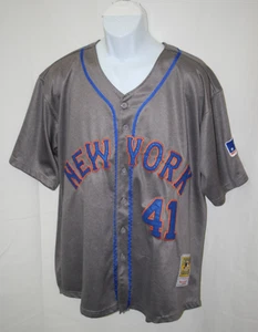 Mitchell & Ness 1969 New York Mets Tom Seaver #41 MLB Gray SS Jersey Size 50 XXL - Picture 1 of 10