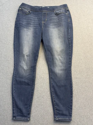 Levi’s Jeans Women's 18 Blue Shaping Pull On Super Skinny Comfort Waist Whiskere - Image 1 of 4