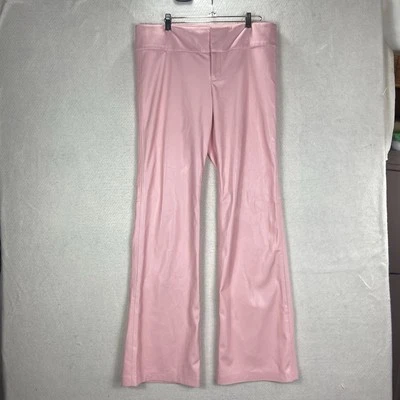 Pantalones Alice Olivia Imitación Cuero Rosa Suave Talla 14 Estilo Primavera CL000J16120 NUEVOS CON ETIQUETAS Foto 1 de 4