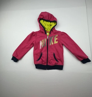 Nike Girl's 3T Full Zip Hoodie Jacket pink and yellow  - Image 1 of 4