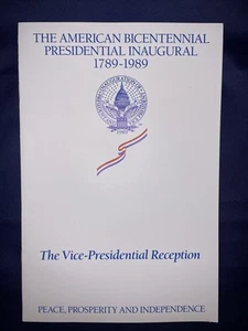 Libretto Accoglienza Inaugurale 1989 Il Vice Presidenziale - Foto 1 di 4
