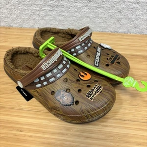 CROCS STAR WARS Chewbacca × Crocs Classic Clog J5 Lined Brown - Picture 1 of 5