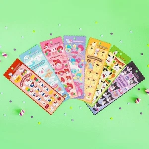Hoja de pegatinas decorativas sello holográfico parpadeante de personajes Sanrio (1 pieza) - Imagen 1 de 15