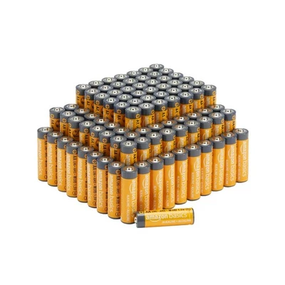 Amazon Basics 100-Pack AA Alkaline High-Performance Batteries, 1.5 Volt, 10-Y... - Image 1 of 4