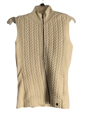 Chaleco Royal Robbins Mujer Mediano Textura Marfil Cable Cremallera Completa Chaqueta Foto 1 de 4