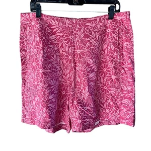 Tommy Bahama Shorts Damen 14 rosa Blumen Seide (B-202) - Bild 1 von 6