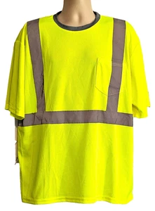 PIP Protective Industrial Products Men's Reflective T-Shirt Size: XL 312-1200LY - Picture 1 of 5