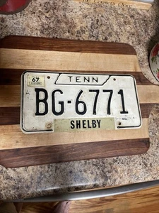 Targa Tennessee Shelby 1967 BG-6771 - Foto 1 di 2