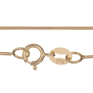 9 ct Gold Chain Necklace Fine Rounded Snake Jewellery - Choose your size - Picture 1 of 15