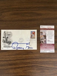 Rosey Grier Signed 1991 Basketball FDC Envelope w/ JSA COA – RFK Hero - Bild 1 von 4