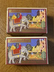 2x Crabtree and Evelyn® Sandalwood 3.5 oz Bar of Bath Soap Vintage 1978 NIB - Picture 1 of 5