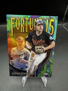 2025 Topps Chrome Gunnar Henderson Fortune 15 #F15-2 Baltimore Orioles - Imagen 1 de 2