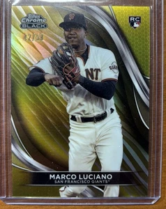 2024 Topps Chrome Black #7 Marco Luciano RC rifrattore oro #/50 Giants - Foto 1 di 1